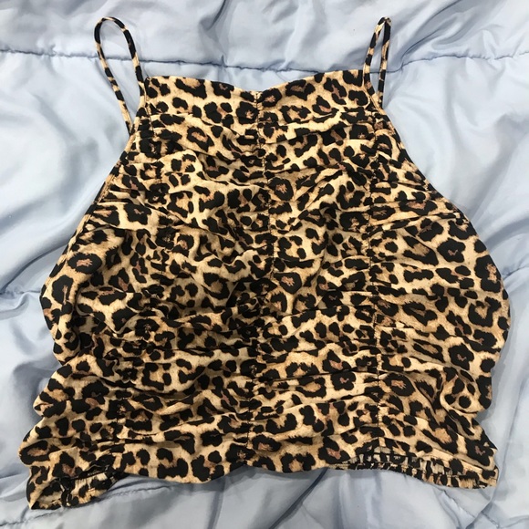 H&M Tops - sold🚫 leopard print halter tank
